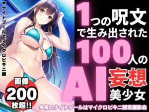 1つの呪文で生み出された100人のAI妄想美少女【ナイトプールでマイクロビキニ編】(AIヒロイン研究会) [d_330860]