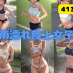 雨濡れ陸上女子(デジタルアート工房) [d_331126]