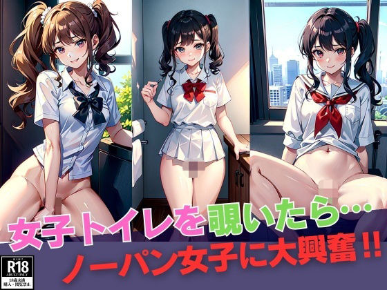 女子トイレを覗いたら…ノーパン女子に大興奮！(お買い得AIラボ) [d_331665]