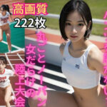 AI美女グラビア写真集 陸上選手はパンツを履かない？丸ごとノーパン 女だらけの陸上大会(AI美女研究会) [d_331870]