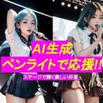 AI生成 ペンライトで応援(あらっとAI) [d_332191]