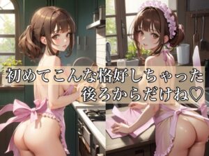 初めてこんな格好しちゃった 〜後ろだけね〜(ミルクキング3) [d_334119]