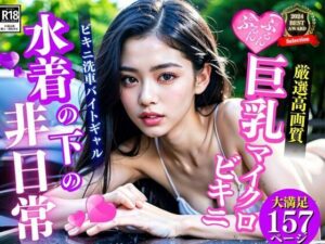 巨乳マイクロビキニ ビキニ洗車バイトギャル 水着の下の非日常(ちゃんぽんちゃん) [d_334134]