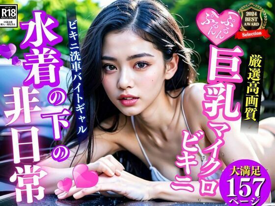 巨乳マイクロビキニ ビキニ洗車バイトギャル 水着の下の非日常(ちゃんぽんちゃん) [d_334134]