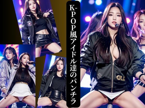 K-POP風アイドル パンチラ(AIプロデューサー) [d_334382]