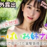 【野外露出】甘い天然娘 ちっぱいお姉さん〜公園で見つけた黒髪背徳美女〜(undergroundJYUN) [d_338711]