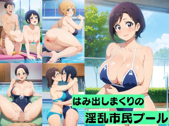 はみ出しまくりの淫乱市民プール(エロンアルファ) [d_338934]