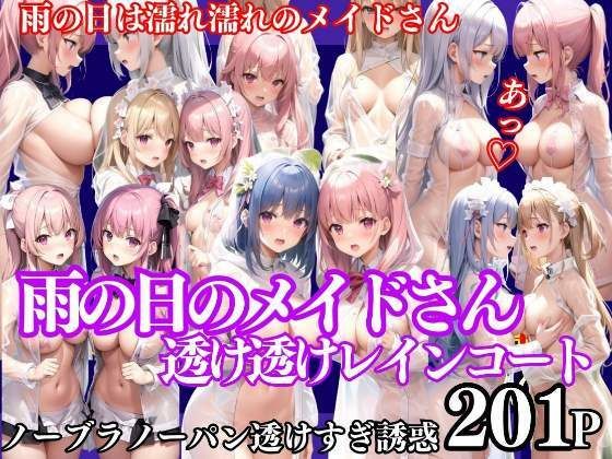 雨の日のメイドさん 透け透けレインコート ノーブラノーパン透け誘惑(200円特価セール) [d_339545]