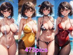 プライベートビーチでお母さんと二人きりのCG集(妄想サチュレーション) [d_340053]