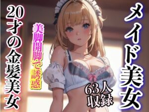 メイド美女 20才の金髪美女 美脚開脚で誘惑 63人収録(妄想世界) [d_340166]