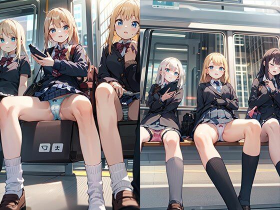 320枚 電車盗撮 制服JKパンチラ(事務びーむ) [d_340196]