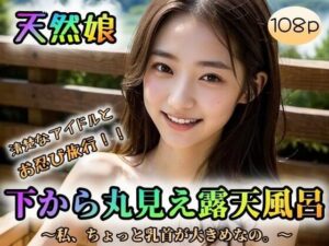 【天然娘】清楚なアイドルとお忍び旅行！！下から丸見え露天風呂〜私、ちょっと乳首が大きめなの。〜(エスカルゴジョー) [d_341003]