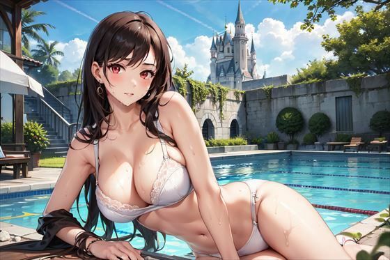 【濡れ透け・純白ランジェリー】ティファさんのイラスト集(ラブリーパンチ（パロディ）) [d_341879]