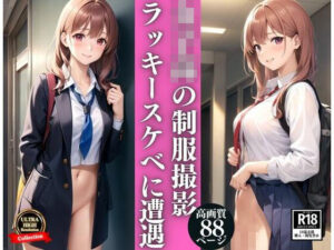 女子○の制服撮影に来たらラッキースケベに遭遇しちゃったカメラマン(AIの悪戯) [d_342414]