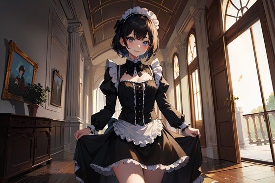 メイド vol.1(blue moonのAI画房) [d_325521]