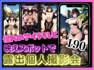 憧れのアイドルと映えスポットで露出個人撮影会 僕のあそこが反応して・・・(えっちな妄想) [d_343036]