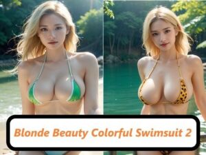 Blonde Beauty Colorful Swimsuit 2 〜New Model〜【ブロンド美女カラフル水着2】(AICOS9150AIART) [d_343509]