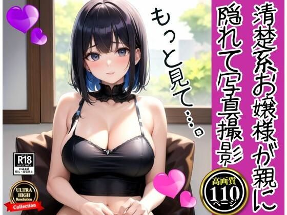 清楚系お嬢様が親に隠れてエッチな写真撮影(AIハッピー) [d_343681]