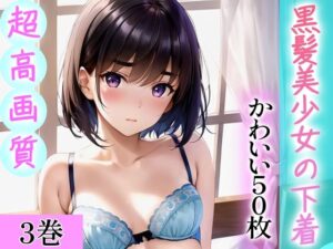 【超高画質グラビア写真集】黒髪美少女の下着。かわいい50枚〜3巻〜(かわいいまんが【AIイラスト】) [d_344463]