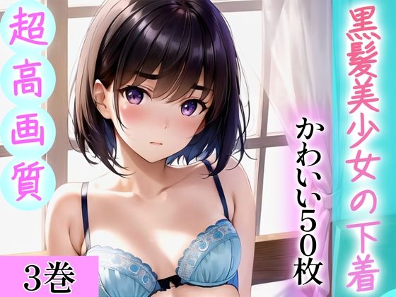 【超高画質グラビア写真集】黒髪美少女の下着。かわいい50枚〜3巻〜(かわいいまんが【AIイラスト】) [d_344463]