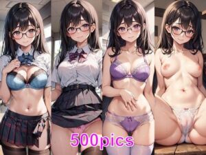 本は絶対に買って読む主義の図書委員長が、小遣い稼ぎをするCG集(妄想サチュレーション) [d_344850]