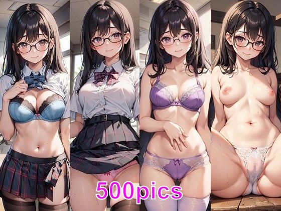 本は絶対に買って読む主義の図書委員長が、小遣い稼ぎをするCG集(妄想サチュレーション) [d_344850]