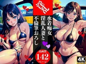水着痴女淫乱人妻と不倫筆おろし(AI美女LABO.9) [d_344868]