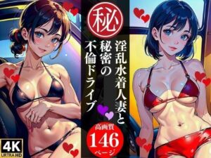 淫乱水着人妻と秘密の不倫ドライブ(AI美女LABO.9) [d_344882]