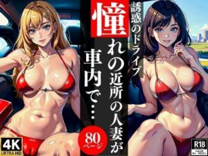 誘惑のドライブ憧れの近所の人妻が車内で・・・(AI美女LABO.3) [d_345816]