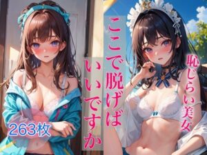 ここで脱げばいいですか 〜そそる恥じらい美女の下着姿〜(ペロメロン) [d_346217]
