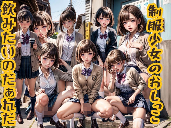 制服少女のおしっこ飲みたいのだぁれだ(ネオンノクターン) [d_346396]