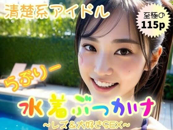 【清楚系アイドル】らぶりー水着ぶっかけ〜レズ＆大好きSEX〜【115P】(夜行三輪車) [d_346696]