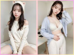 AI生成美女カタログ9:お家でイチャイチャ(ゆるふわAI) [d_347699]