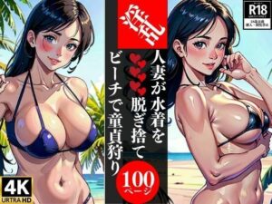 淫乱人妻が水着を脱ぎ捨てビーチで童貞狩り(AI美女LABO.6) [d_347910]