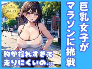 【巨乳スポーツ女子】ノーブラ美少女がフルマラソンに参加！乳首フル勃起の爆乳がぶるんぶるん！(美女AIコレクション) [d_350105]