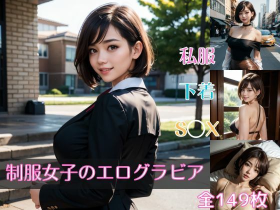 制服女子のエログラビア(豆あい) [d_350325]