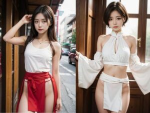 ふんどし姿の美少女(色気の垂れ流し) [d_350641]