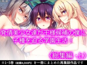 発情美少女達が王様候補の僕に子種を迫る学園生活！ ＜総集編・上＞(悶々堂) [d_358980]