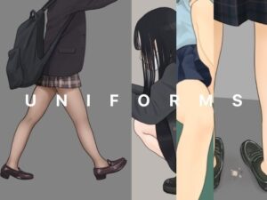 制服と脚とローファーのイラスト(曇りの朝) [d_361681]