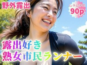 【野外露出】露出好き熟女市民ランナー【90p】(紐をギュッとね) [d_351960]