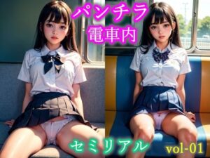 パンチラ 電車内-01 セミリアル NRシリーズ(まめまめクリ子2.5 セミリアル) [d_352644]