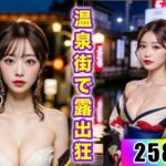 温泉街で浴衣美女が露出狂い(エロティカ金字塔) [d_353141]