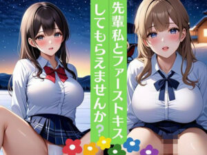 先輩私とファーストキスしてもらえませんか 巨乳制服女子は好きな人を勇気を出して誘ってみる(パール真珠) [d_353236]
