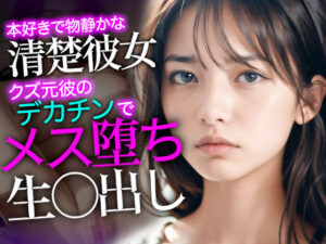 本好きで物静かな清楚彼女、クズ元彼のデカチンでメス堕ちして生中出しSEX(性なる夜) [d_353713]