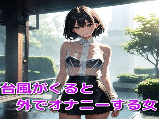 台風がくると外でオナニーする女(BMさん) [d_354432]