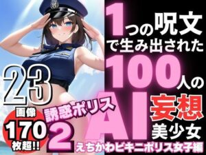 1つの呪文で生み出された100人のAI妄想美少女-23【巨乳捜査110番！えちかわビキニポリス女子】(AIヒロイン研究会) [d_354860]