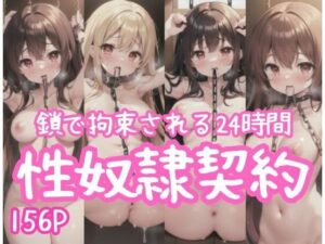 鎖で拘束される24時間｜性奴●契約(もぐもぐ) [d_355702]