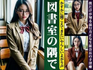 図書室の隅で・・かすかに聞こえてきたイヤらしいよがり声〜生徒会長の手淫癖〜(XXX) [d_358229]