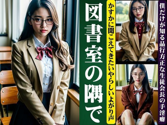 図書室の隅で・・かすかに聞こえてきたイヤらしいよがり声〜生徒会長の手淫癖〜(XXX) [d_358229]