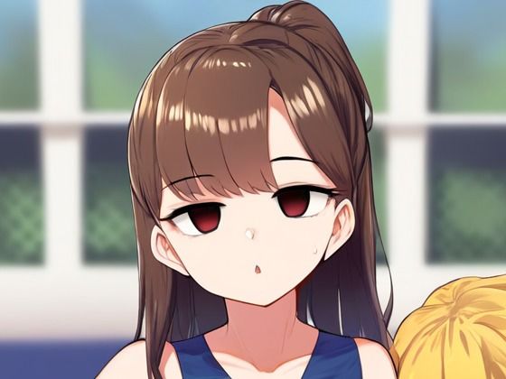 チアの女の子が催●にかかってスカートをたくし上げている画像(催●スキ) [d_358490]